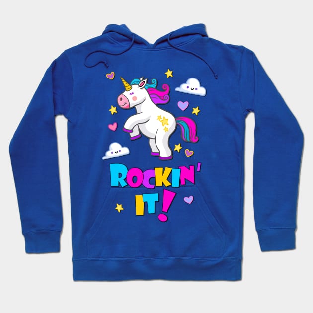 Rocking It Dancing Unicorn Hoodie by AlondraHanley